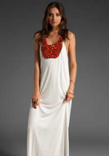 BAGS LOSANGELES Beaded Maxi Dress in Ivory  