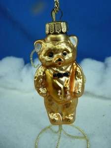 Vintage Bear Glass Christmas Ornament (127)  