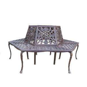 Oakland Living Tea Rose Patio Tree Bench 5016 AB at The Home Depot 