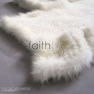 The Rarest White Mink Fur Knitted Cape/Shawl/Stole/Wrap  
