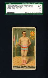 1888 N162 Goodwin Champions JOE ACTON Wrestler SGC 40  