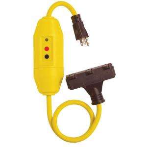 Tower Manufacturing Corporation 25 ft. In Line GFCI Triple Tap Cord 