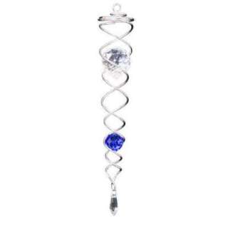 Iron Stop Silver Crystal Twister with Blue Crystals 8068 2 at The Home 