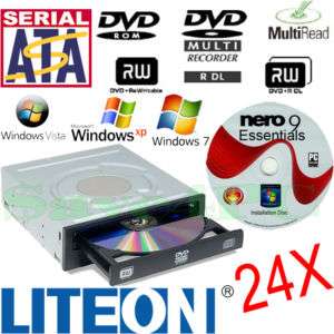   PC Computer SATA DVD R RW DL Recorder Player with Nero Software  