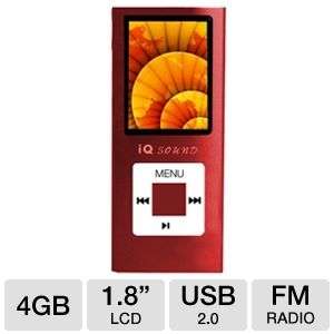 SuperSonic IQ 4700 RED IQ Sound /MP4 Player   4GB, 1.8 LCD, FM 