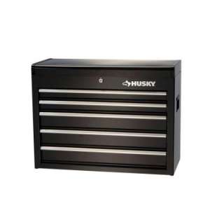 Husky 26 in. 5 Drawer Tool Chest with Gas Struts 2612BKCH5STHD at The 