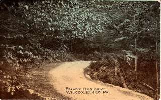 wilcox pennsylvania elk county rocky run drive 1915