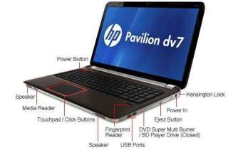 HP Pavilion dv7 6b56nr Refurbished Notebook PC   AMD Quad Core A6 
