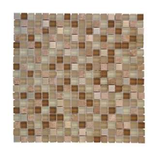   Topaz 12 in. x 12 in. Tan Glass Mosaic Tile 99414 at The Home Depot