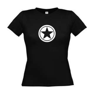 Skater Boarder Woman T Shirt   Star Stern   Circle Kreis   Neu Gr. XS 