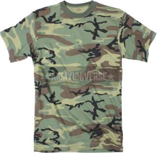 Woodland Camouflage Long Length Tactical T Shirt  