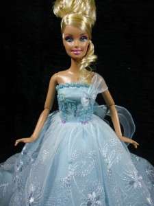 Barbie Doll Handmade Outfit Evening Gown Dress Royalty Collection 