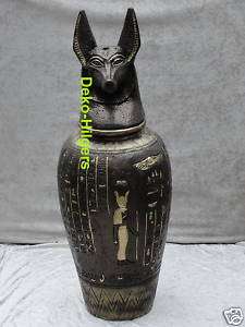 Ägyptische Vase Urne Bodenvase Ägypten Schakal Fa110  