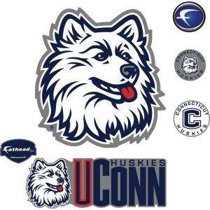 Fathead 25 in. x 23 in. UConn Huskies Logo Wall Applique FH15 15232 at 