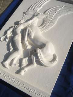 Riesiges 3D Pegasus Relief Wandbild 95x62cm Peg W39  