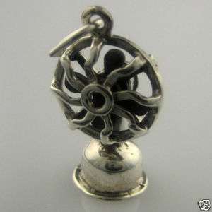 CHARMS BRITISH STERLING SILVER DESK FAN CHARM MOVING  