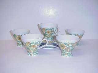 ROSENTHAL GERMANY CUPS & SAUCERS BARBARA PATTERN 1960S  