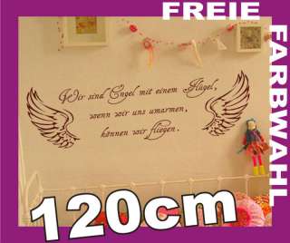 ENGEL Flügel Spruch i3 WANDTATTOO Schlafzimmer   120cm  