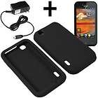   Soft Sleeve Skin Cover Case For LG T Mobile myTouch 4G +Travel Charger