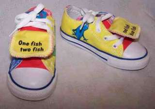 DR SEUSS Converse Toddler Shoes ONE FISH TWO FISH 9  