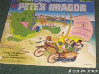   1977 WALT DISNEY PETES DRAGON LP SONGS & STORY RECORD ALBUM CHILDS
