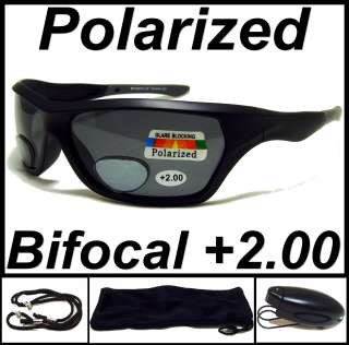200 POLARIZED Bifocal Sun Glasses Fly Fishing Reading +2.00  