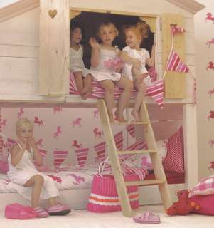 Sehr niedliche Kinderzimmer Tapete für kleine Pferde Fans