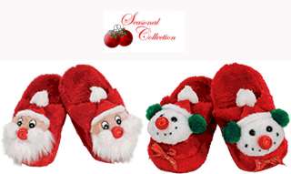 Toddler Mule Style SANTA or SNOWMAN SLIPPERS Christmas  