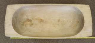   Antique Hand Made Hewn Wooden Dough Bowl Trencher 45x18x7 1/2 Deep