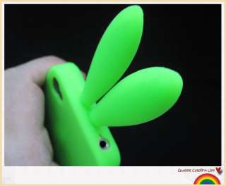 Candy Colors Bunny Rabbit Ears Tail Silicone Case Skin Cover For 