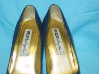 ENZO ANGIOLINI NAVY BLUE PUMPS HEELS SHOES SIZE 8 N  