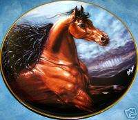 DANBURY MINT NOBLE AND FREE HORSE Chosen Champion PLATE  