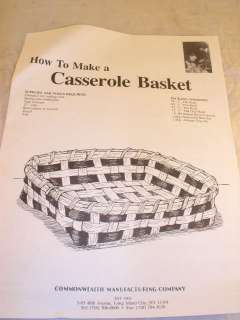 Casserole Basket Kits, Complete Instrs. & Materials  