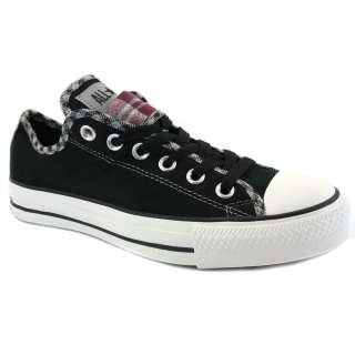 Converse All Star Double Tongue Ox Trainers 527861C Black Grey  