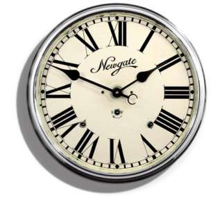 Newgate Large Dial Battersby Wall Clock in Chrome  