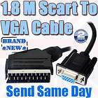 8M Scart RGB to HD TV S VGA Female Connector OUT Cable Lead For CD 