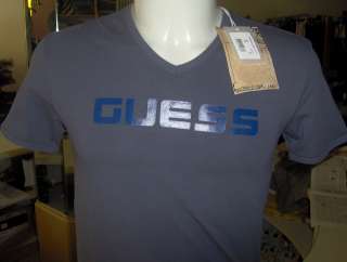 GUESS Uomo T Shirt m/corta Basic Muscolar GMP484 Blu  