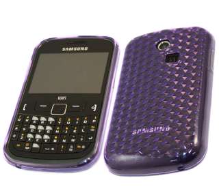 PURPLE ProGel TPU Soft Skin Case Cover For Samsung S3350 335 Ch@t 