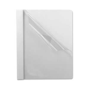  Esselte Deluxe Clear Front Report Cover   White   ESS58804 