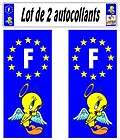 Autocollant stickers plaque dimmatriculation Europe TITI ANGE