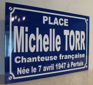   PLAQUE de Rue Michelle TORR