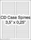 800 CD Case Spine Labels, Laser & Ink Jet Printers 1825