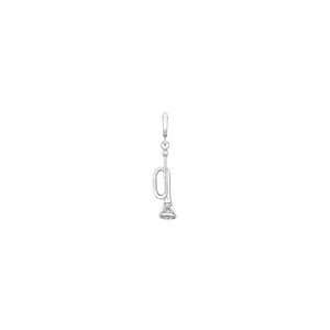   Accent Trumpet Charm in Sterling Silver ss init/nmbrs charm Jewelry