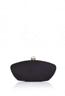 Moschino Cheap & Chic  Satin and Gold Crystal Clutch by Moschino 