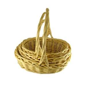   Weave Design Wooden Nesting Baskets 