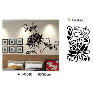 Reusable/removable Decoration Wall Sticker Decal   Black 