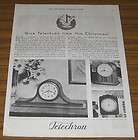 1930 Vintage Ad Telechron Electric Clocks Mahogany and 