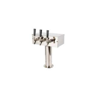 Stainless Steel 3 Tap Draft Beer Kegerator T Tower 845033006793  