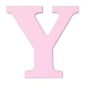 8 Inch Wall Hanging Wood Letter Y Pink Toys & Games