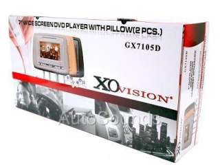 XO VISION GX7105D 7 DUAL LCD COLOR HEADREST MONITOR  